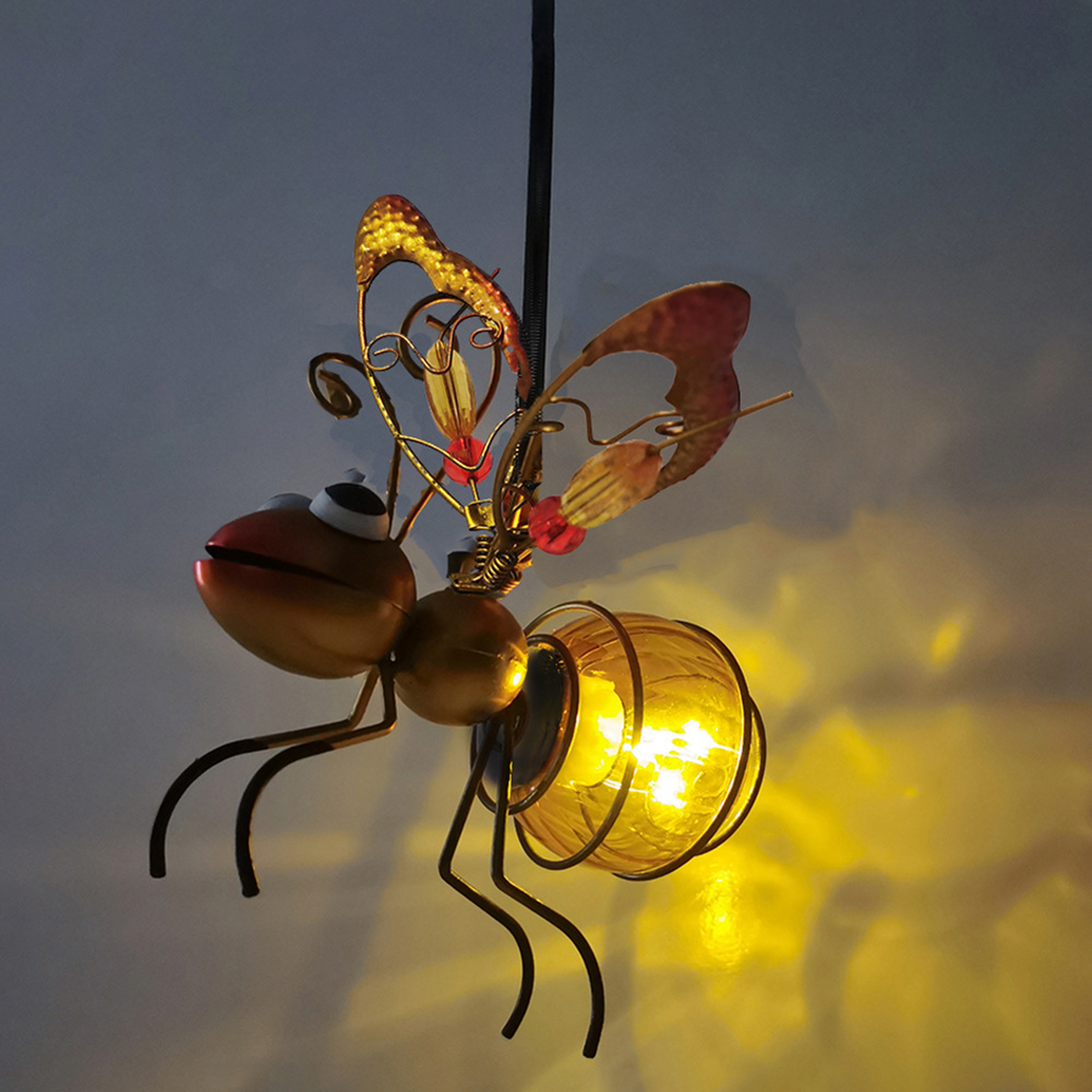 Lighting Bug Decor - Güneş Enerjili Asılı Arılar Hafif Metal