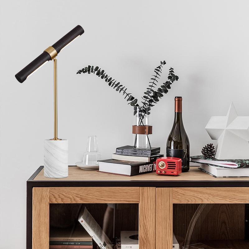 Lighting Decor In Room - Dekoratif Masa Lambası, Tasarımcı Lüks Deri