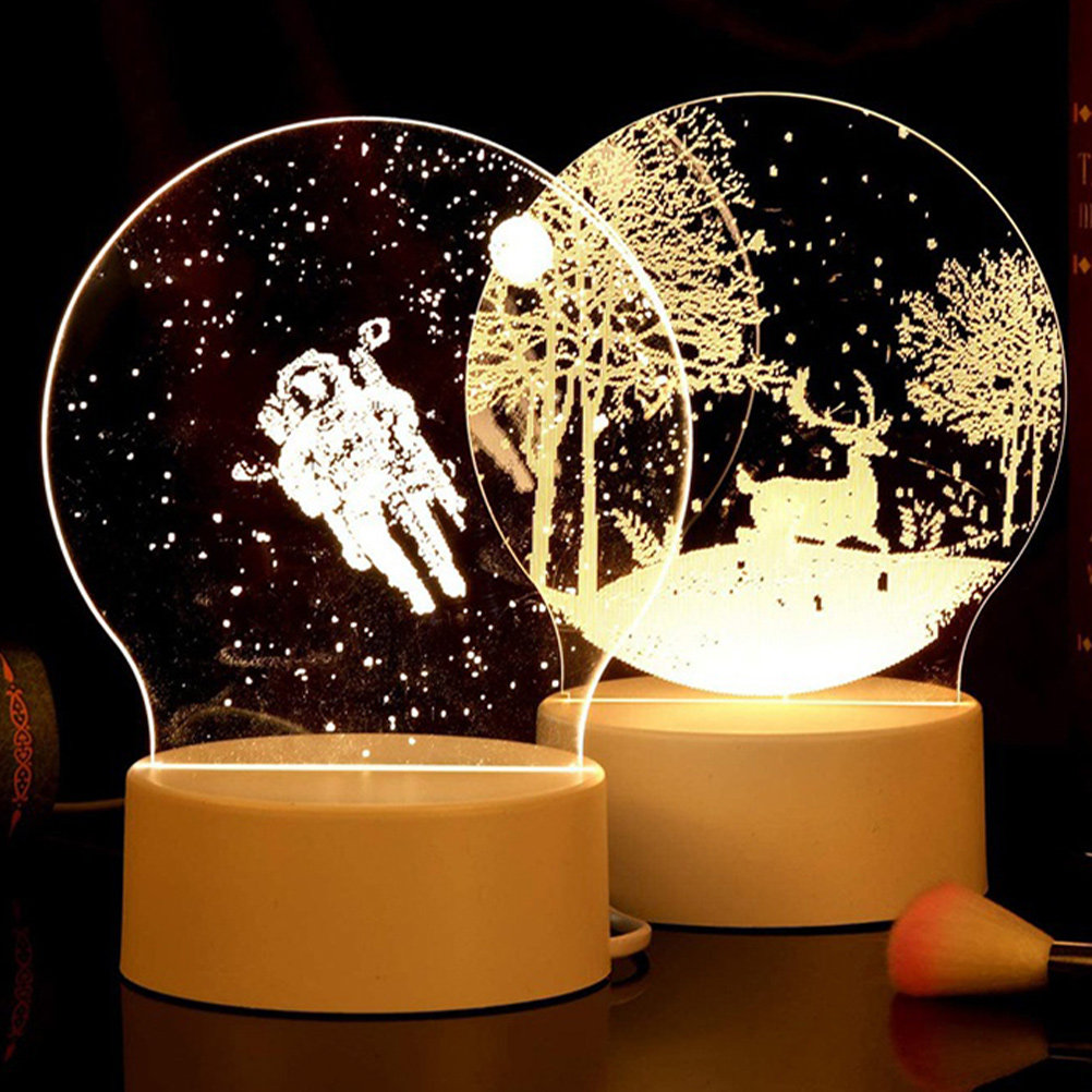 Bedroom Lighting Decor Ideas - 5 Adet Yuvarlak Akrilik LED Lamba