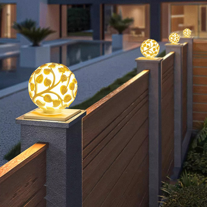 Lighting Decoration Outdoor - Dış mekan sütun lambaları güneş enerjili