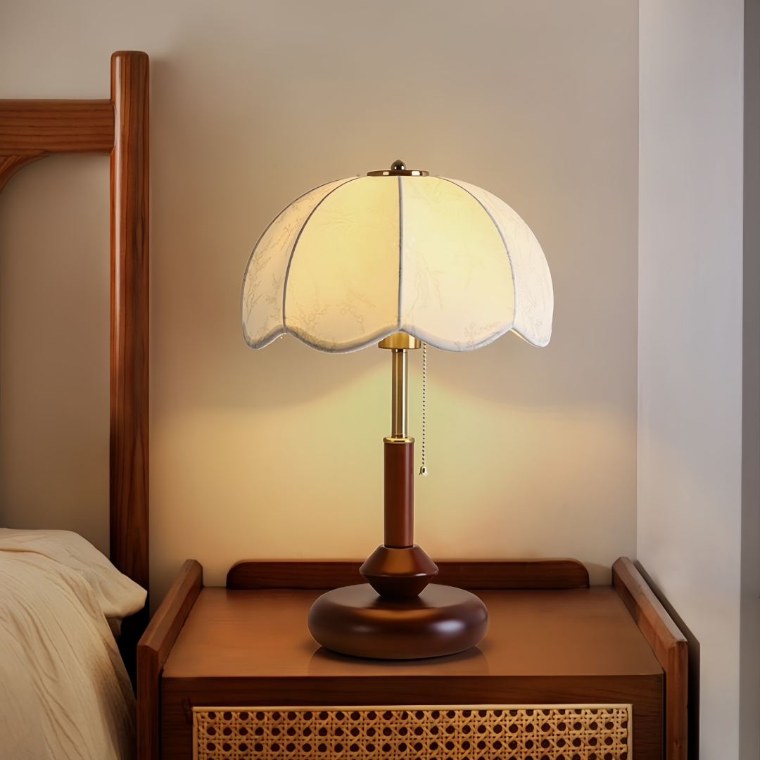 Lighting Decor In Room - Vintage Taraklı Kubbe Masa Lambası Yatak