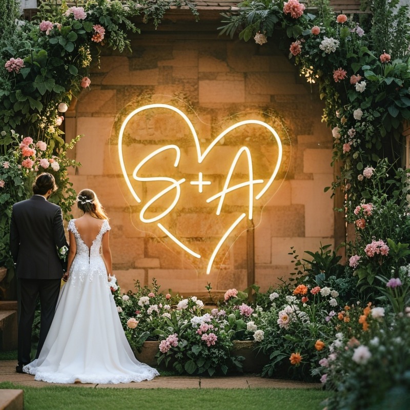 Lighting Decoration Ideas - Özel Harfleri Kalp LED Neon Burcu,