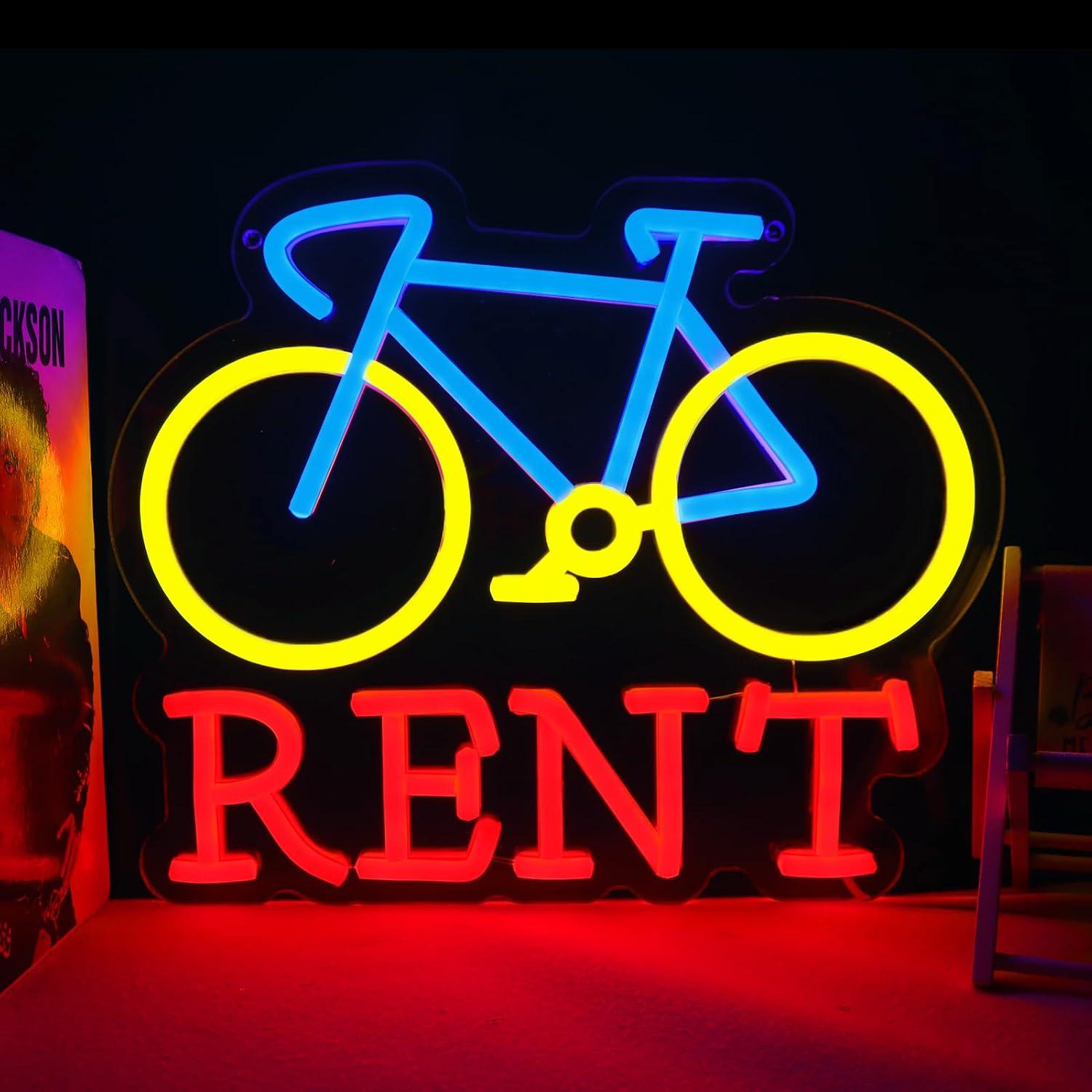 Lighting Decor Rentals - Bisiklet Kiralama Neon Tabelası USB Kısılabilir
