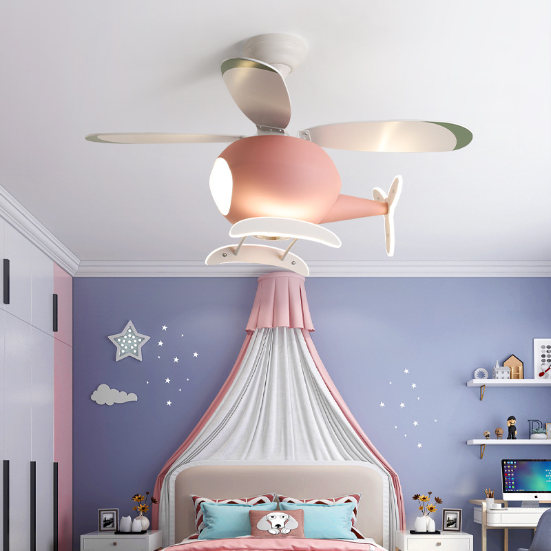 Lighting Decor In Room - Modern Yaratıcı Karikatür Uçak Fan Işık