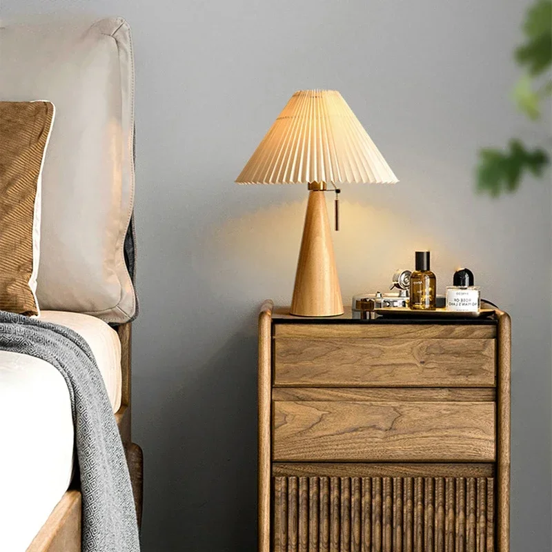 Lighting Decoration For Home - Retro Pileli Masa Lambası İskandinav Masif