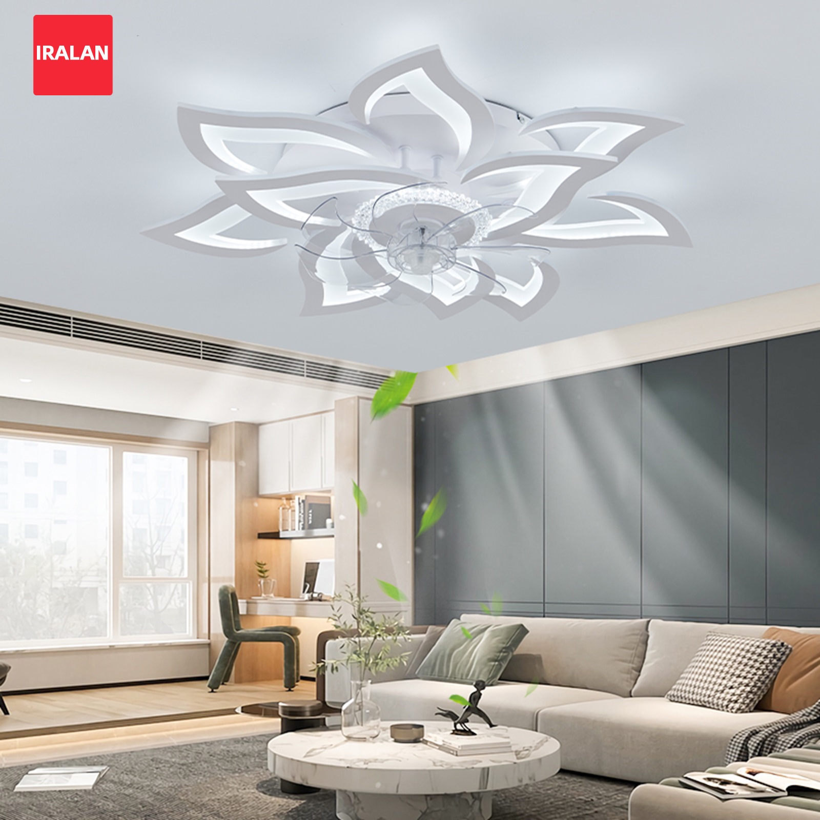 Decor Lighting Fans - Çiçek Tavan Vantilatörü Aydınlatmalı Ev Dekorasyonu