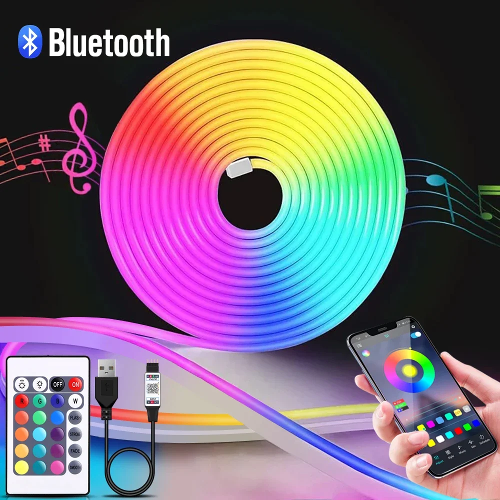 Lighting Decoration Ideas - 1-5m RGB LED Neon Şerit Işık