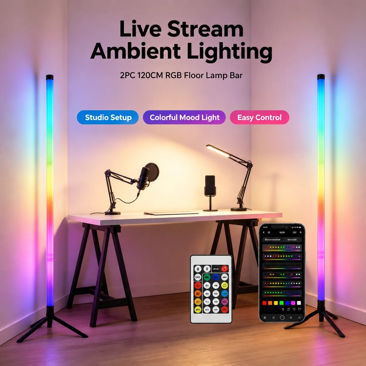 2'li Paket RGB LED Köşe Lambas - Lighting Decor In Room incelemesi ve fiyatı