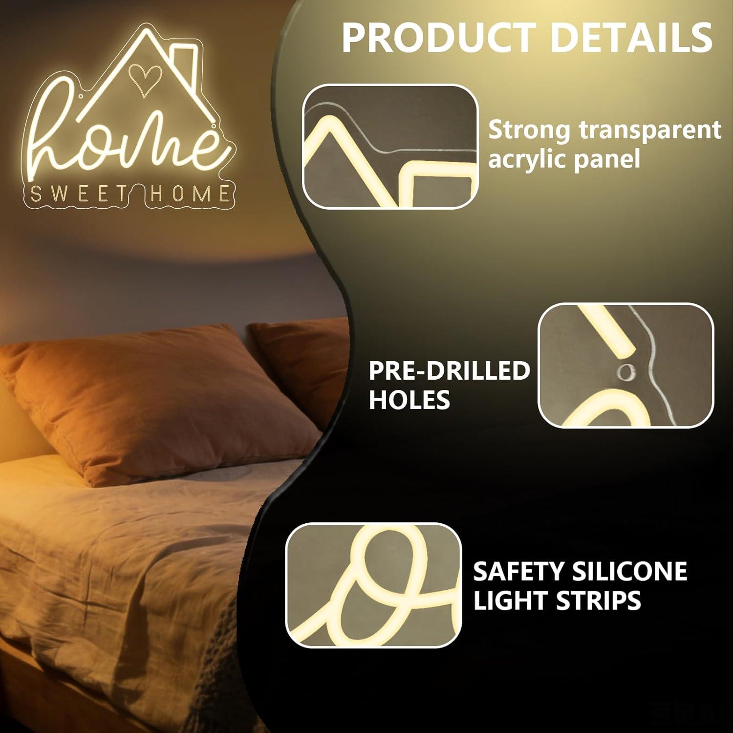 Tatlı Ev Neon Tabela USB Kısıl - Lighting Decor In Room incelemesi ve fiyatı