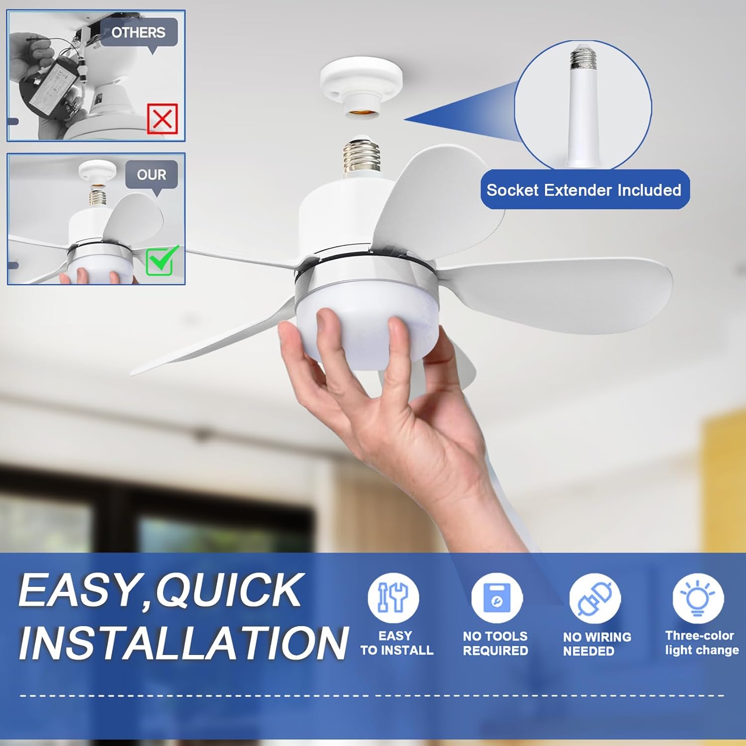 Uzaktan Kumandalı Soket Fan La - Lighting Decoration For Home incelemesi ve fiyatı