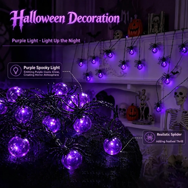 Pille Çalışan Örümcek LED Işık - Lighting Decoration Outdoor incelemesi ve fiyatı