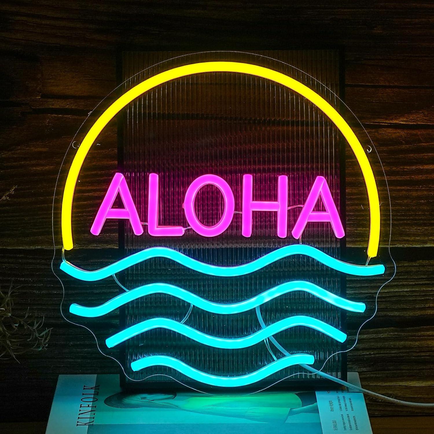 Aloha Gün Batımı Dalgası Neon  - Lighting Decor Rentals incelemesi ve fiyatı