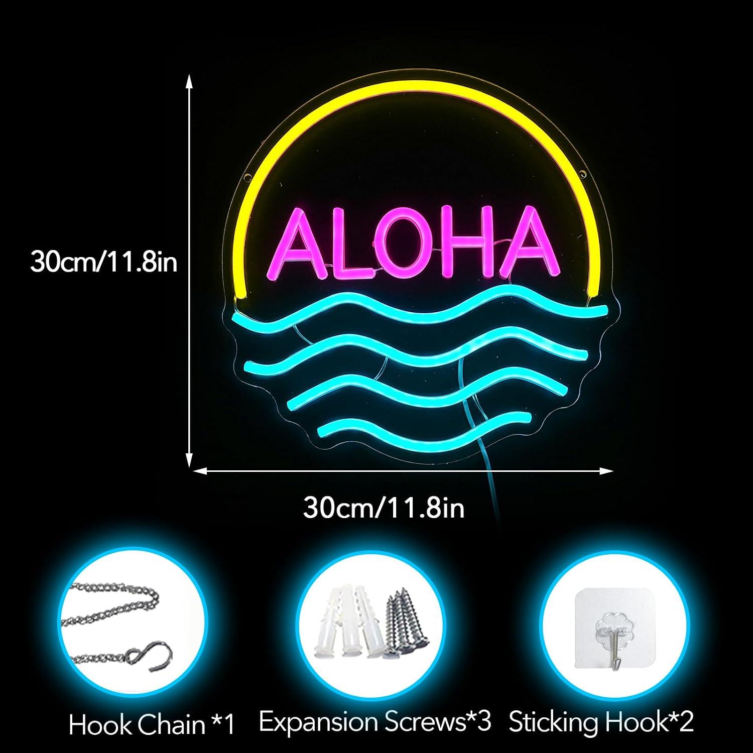 Aloha Gün Batımı Dalgası Neon  - Lighting Decor Rentals incelemesi ve fiyatı