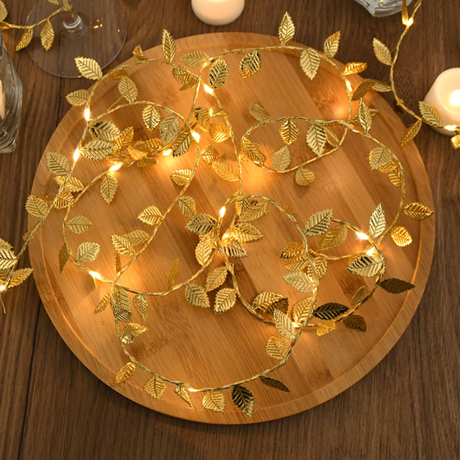 Altın Yaprak Rattan Bakır Tel  - Outdoor Lighting Wedding Decor incelemesi ve fiyatı