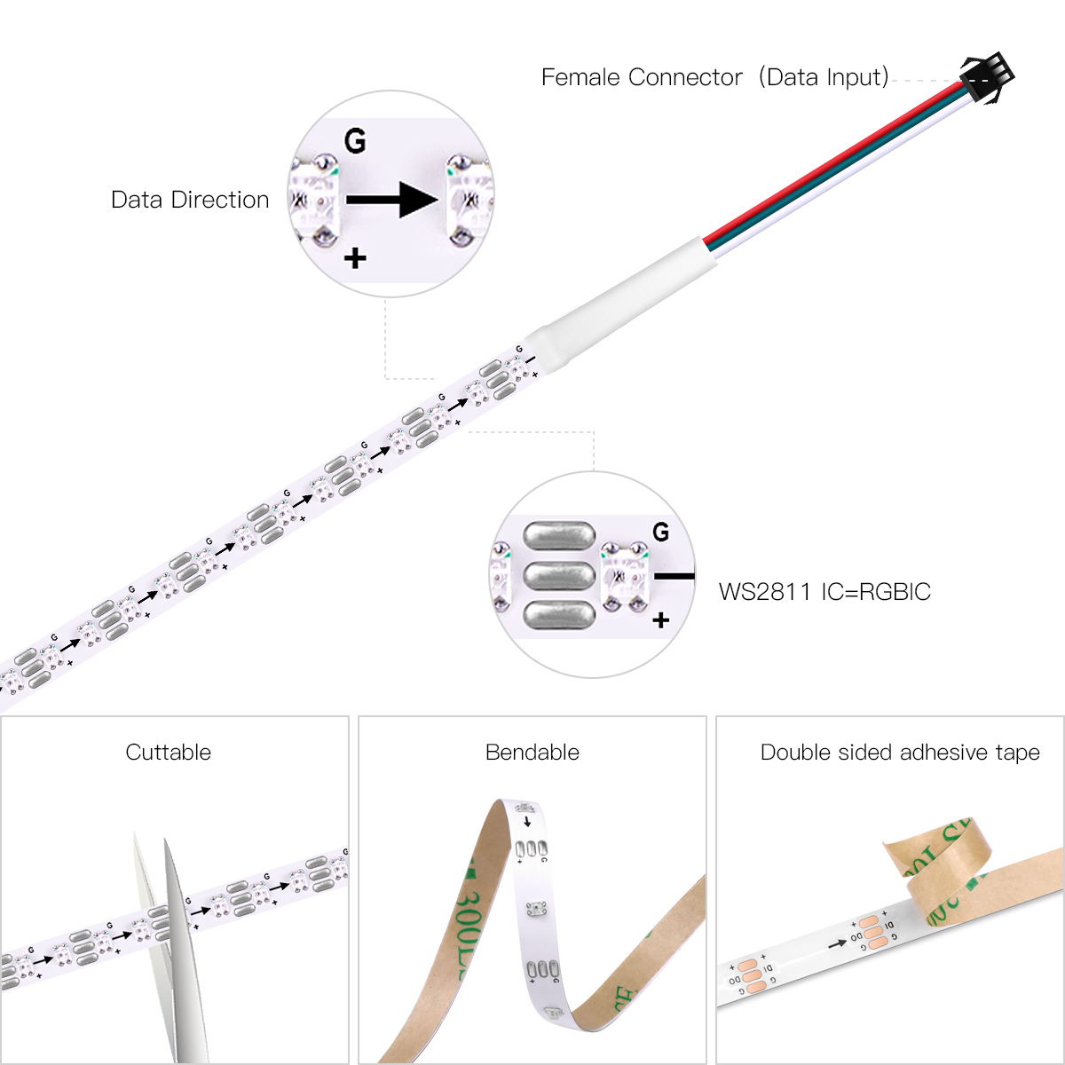 Akıllı RGBIC WS2812B IC Piksel - Decor Lighting Address incelemesi ve fiyatı