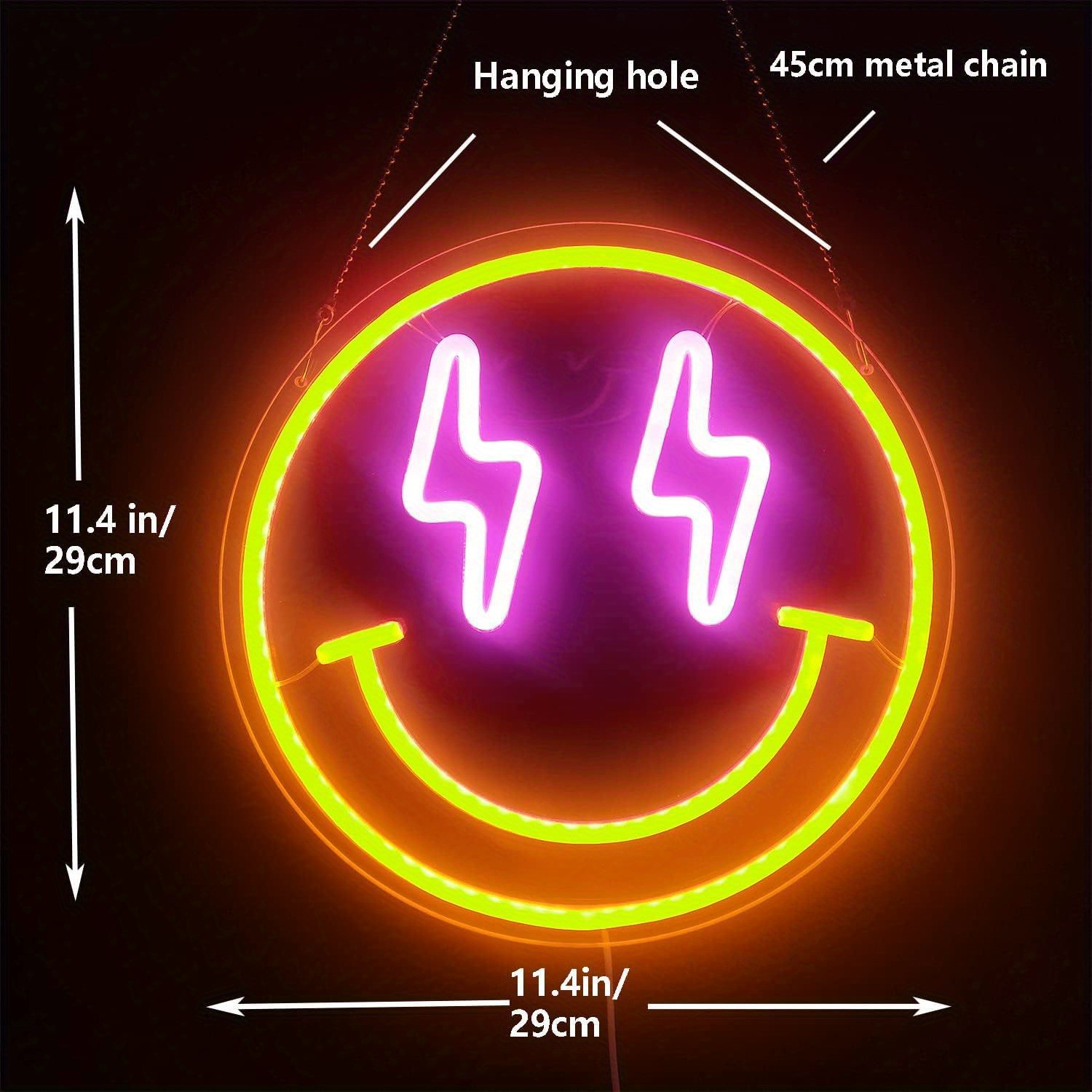 Gülümseme yüz LED Neon işareti - Bedroom Lighting Decor Ideas incelemesi ve fiyatı