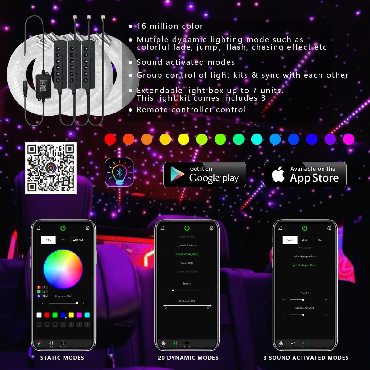 RGB Fiber Optik Yıldızlı Tavan - Lighting Interior Decor incelemesi ve fiyatı