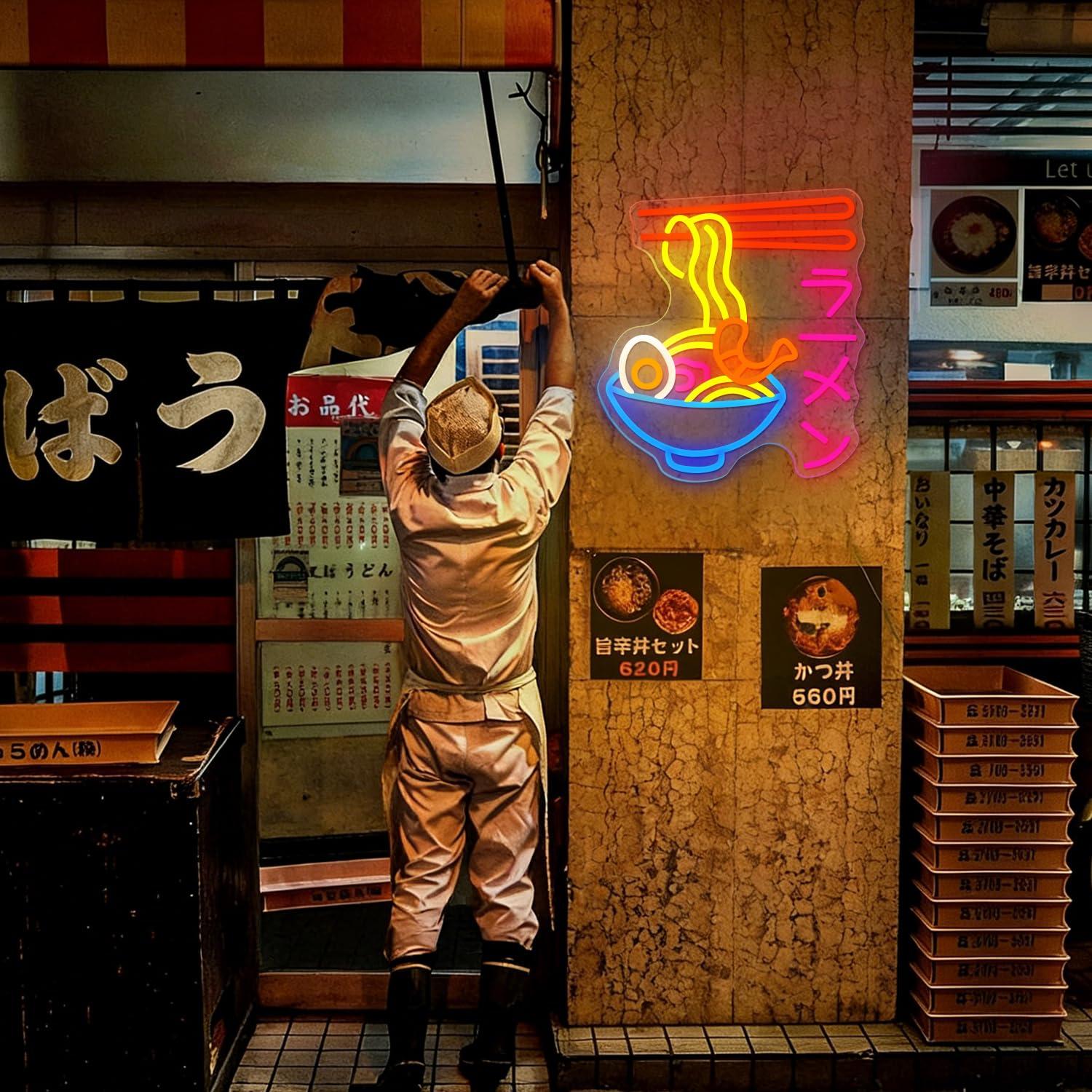Ramen Neon Tabelası Japon Nood - Lighting Decor In Room incelemesi ve fiyatı