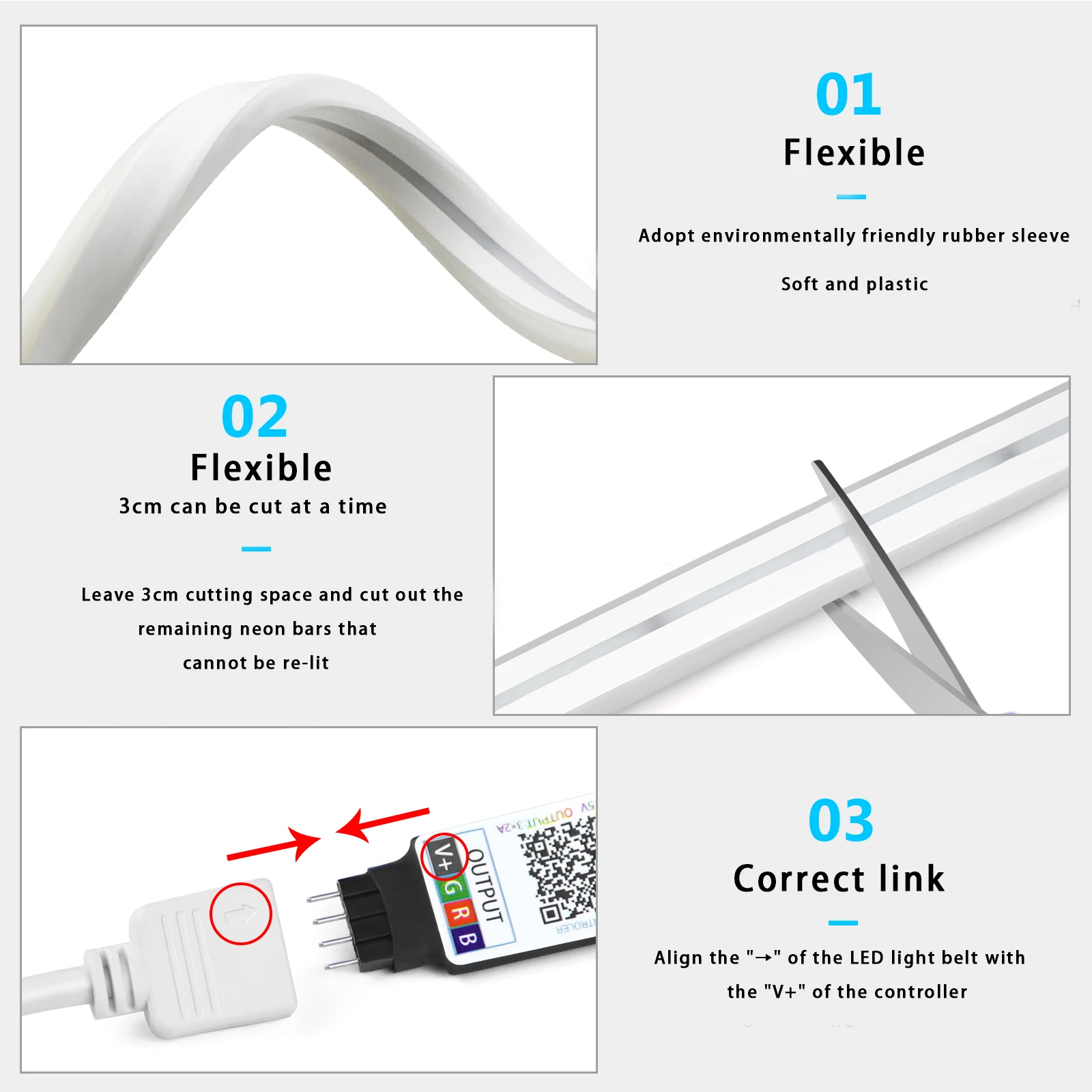 1-5m RGB LED Neon Şerit Işık 5 - Lighting Decoration Ideas incelemesi ve fiyatı